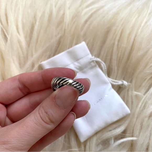 David Yurman Large Chalcedony Diamond Ring - Picture 5 of 12